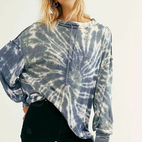 Free People Tops - NEW NWT $108 Free People Best Catch Tie Dye Tee Pullover Printed Long Sleeve